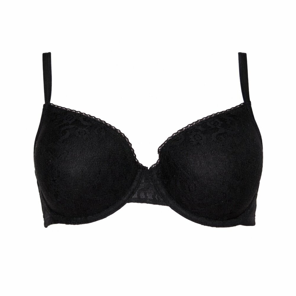 CACIQUE Underwire Padded Lace Black Plus Size Bra Size 42C
